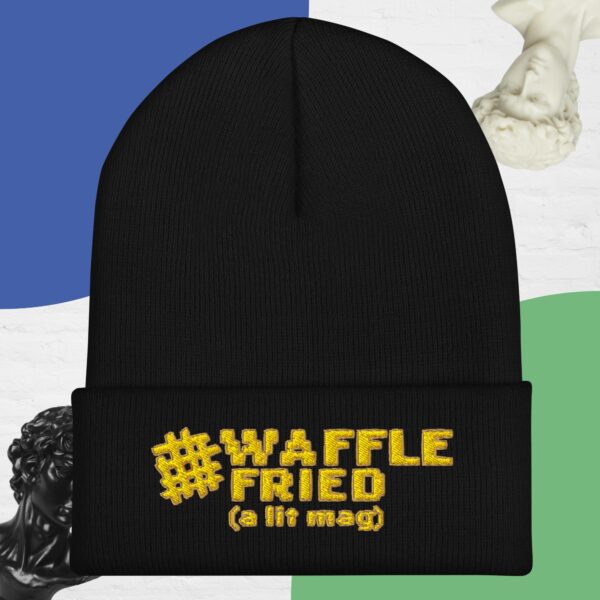 Waffle Fried Embroidered Cuffed Beanie - Image 2