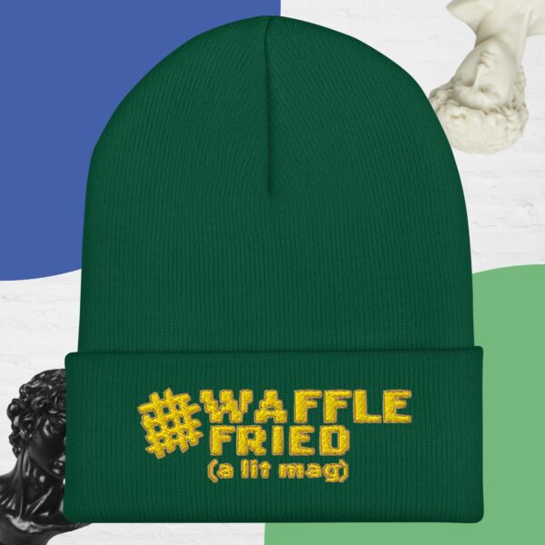 Waffle Fried Embroidered Cuffed Beanie - Image 4